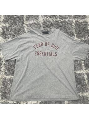 Fear of God Men's Grey Tshirt